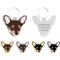 Pettagart Pinscher Personalisierte Hundemarke Mit Gravur, Pet-Id Tag, Emaillierte Hundemarke, Gold & Silber Farbe Pettagart Pinscher Personalisierte Hundemarke Mit Gravur, Pet-Id Tag, Emaillierte Hundemarke, Gold & Silber Farbe von PetTagArtEurope