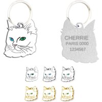 Pettagart Van Cat Personalisierte Katzenmarke Mit Gravur, Pet-Id Tag, Emaillierte Katzenmarke, Gold & Silber Farbe Pettagart Van Cat Personalisierte Katzenmarke Mit Gravur, Pet-Id Tag, Emaillierte Katzenmarke, Gold & Silber Farbe von PetTagArtEurope