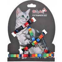 Pettagart Verstellbares Katzengeschirr Und Leine, Katzenlauf Leine 110 cm Lang, Für Hals Brust Passend Pettagart Verstellbares Katzengeschirr Und Leine, Katzenlauf Leine 110 cm Lang, Für Hals Brust Passend von PetTagArtEurope