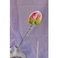 Handgefertigte Perle Anthurium Surreales Künstliches Blumen Wohndekor von PetalDripLA