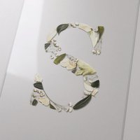 Initialen Aus Deinem Brautstrauß | Familienname Auf Glas Echte Gepresste & Getrocknete Blumen Personalisierte Wanddeko von PetalEleganceShop