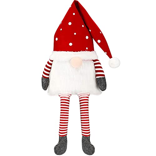 Petalum Weihnachten Baumspitze, 66cm Weihnachtsbaum Deko Wichtel Weihnachtsmann Zwerg Baumspitze Plüsch für Weihnachten Urlaub Winter von Petalum