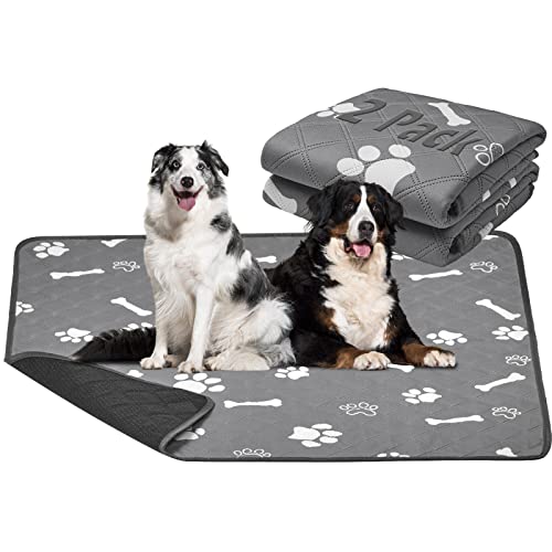 Petbank Haustier Urinunterlage, Hunde pipi matten 2er 75*90cm, Wiederverwendbare Hundetrainingspads Wasserdicht Pee Pads Hundematte Haustier Trainingsunterlagen für Welpen,Alte,oder inkontinente Hunde von Petbank