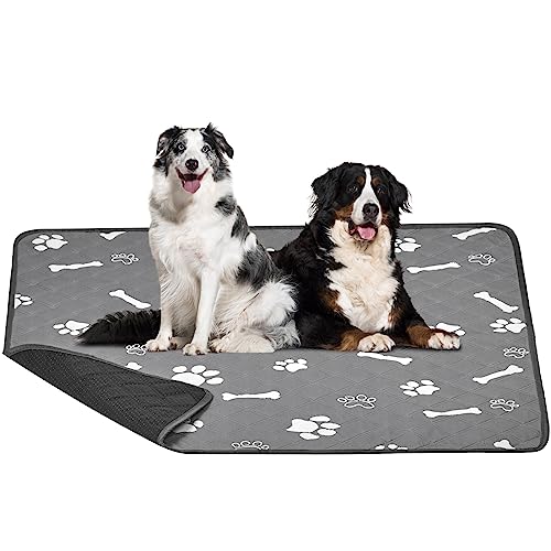 Petbank Haustier Urinunterlage, Hunde PIPI matten 90*100cm, Wiederverwendbare Hundetrainingspads Wasserdicht Pee Pads Hundematte Haustier Trainingsunterlagen für Welpen,Alte,oder inkontinente Hunde von Petbank