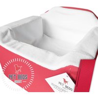 Hund Auto Booster Sitzsicherheit Reisesicher Welpe Haustier Weich Medium | 32x55x55 Rot von Petbedsdirect