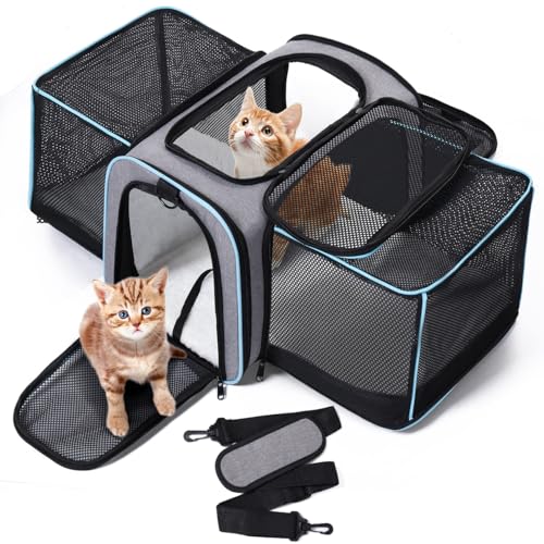 Petcozife Erweiterbar Transporttasche für Katzen/Hunde, Faltbar Transportbox Katzentasche Hundetasche, 47x29x29cm Katzentransporttasche Tragetasche für Haustiere - Bis 5,5 kg Petcozife Erweiterbar Transporttasche für Katzen/Hunde, Faltbar Transportbox Katzentasche Hundetasche, 47x29x29cm Katzentransporttasche Tragetasche für Haustiere - Bis 5,5 kg von Petcozife