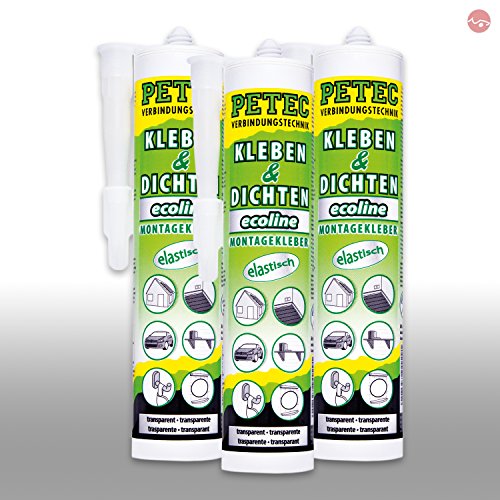 Petec_bundle 3X PETEC KLEBEN und DICHTEN Ecoline TRANSPARENT Kleber 290 ML 94929 von Petec_bundle