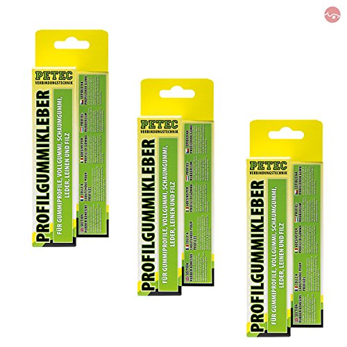 Petec_bundle 3X PETEC PROFILGUMMIKLEBER Gummikleber Kleber Klebstoff 70 ML SB-Karte 93870 von Petec_bundle