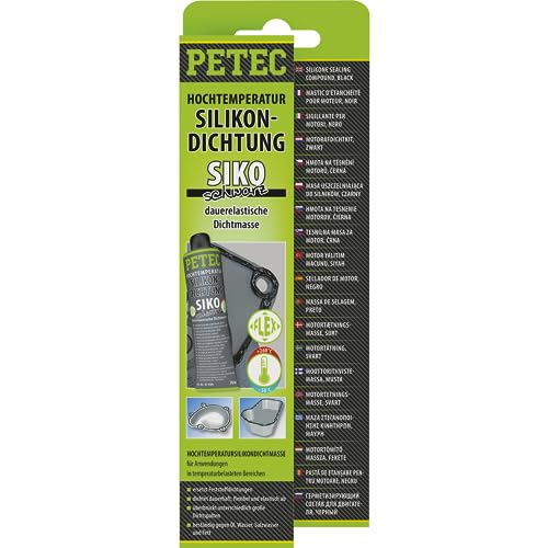 PETEC Hochtemperatur Silikon Dichtung SIKO in schwarz 70 ml Tube Motor Dichtmasse KFZ & Wohnwagen Dichtmittel für Metall Kunststoff 97780 PETEC Hochtemperatur Silikon Dichtung SIKO in schwarz 70 ml Tube Motor Dichtmasse KFZ & Wohnwagen Dichtmittel für Metall Kunststoff 97780 von PETEC