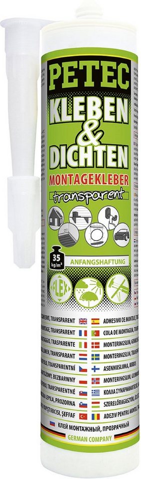 Petec Kleberspachtel Petec Kleben Dichten Montagekleber transparent 94292 von Petec