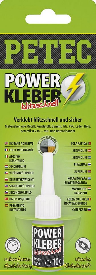 Petec Kleberspachtel Petec Power Kleber 10g Blitzschnell 93410 von Petec