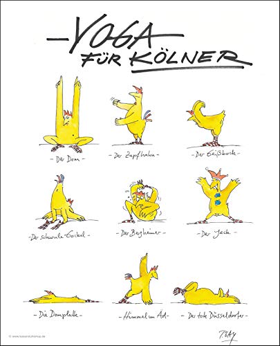 Gaymann Kollektion Poster “Yoga für Kölner“, 40x50cm von Peter Gaymann