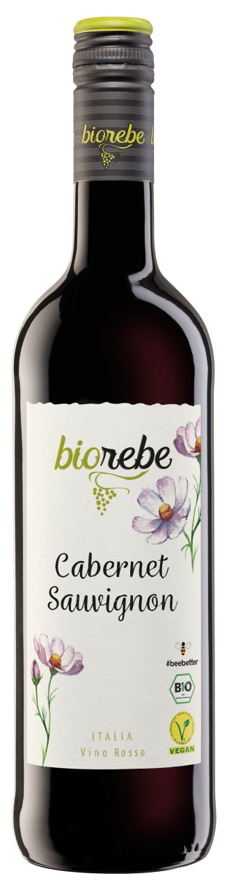 Biorebe Rotwein Carbernet Sauvignon trocken Italien 1 x 0,75 L bio/vegan von Peter Mertes