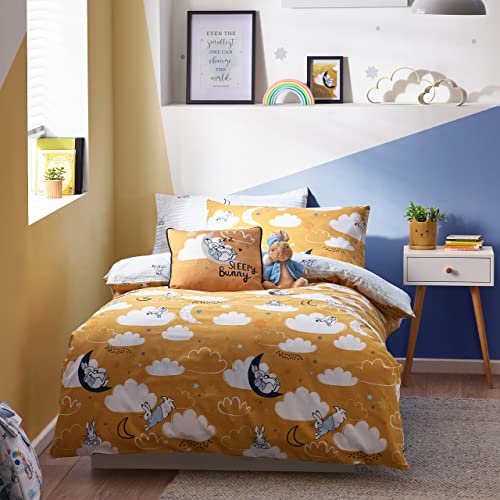 Peter Rabbit™ Sleepy Head Bettbezug-Set für Doppelbett, Polyester, Baumwolle, Ocker von Peter Rabbit TM
