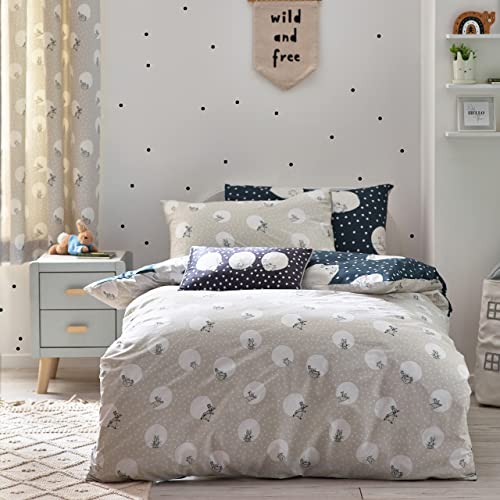 Peter Rabbit™ Spot Me Bettbezug-Set für Einzelbett, Polyester, Baumwolle, Anthrazit von Peter Rabbit TM