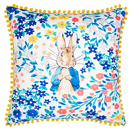 Peter Rabbit TM Florelli 100% Baumwollpom -Pom -Kissenbedeckung Peter Rabbit TM Florelli 100% Baumwollpom -Pom -Kissenbedeckung von Peter Rabbit TM