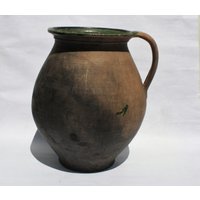 steinzeug Vase, Seltene Folk Krug, Große Volkskrug, Vintage Keramik Töpfer, 28 cm von PeterFolkPottery