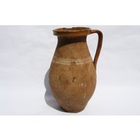 steinzeug Vase, Seltene Volkskrug, Große Vintage Keramik Krug von PeterFolkPottery