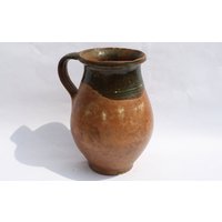 steinzeug Vase, Seltener Volkskrug, Vintage Keramik Krug, Keramikkeramik von PeterFolkPottery
