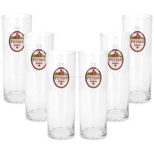 Peters Kölsch Stange Bierglas Glas Gläser Set - 6x Kölschstangen 0,3l geeicht von Peters-Peters