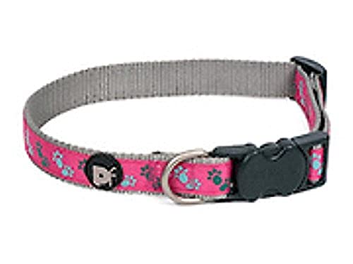 Petface Hundehalsband mit Pfotendruck, klein, grau/rose von Petface