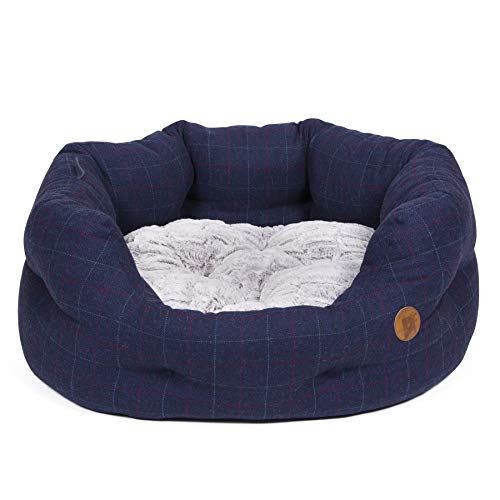 Petface Midnight Tweed Hundebett, oval, Größe L von Petface