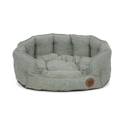 Petface Sage Fischgräten-Hundebett, oval, niedrig, Größe L von Petface