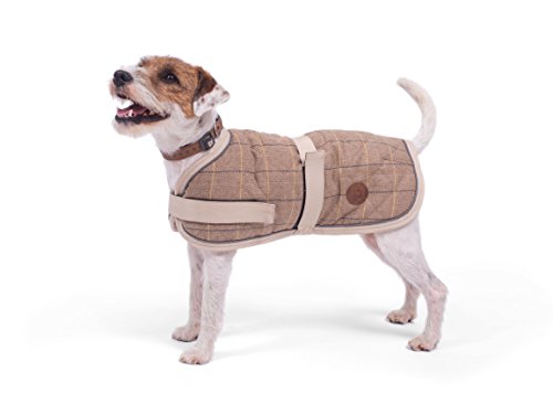 Petface Hundemantel, Tweed, 50 cm, Hellbraun von Petface