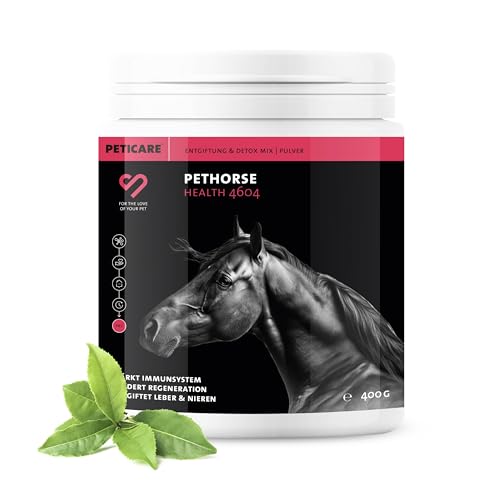Peticare Detox-Mix Pulver für Pferde | Unterstützt Leber & Nieren, Darmfunktion | Natürliche Entgiftung für Pferde & Ponys | Pflanzliche Inhaltsstoffe, MSM & Vitamin B6 | petHorse Health 4604 Peticare Detox-Mix Pulver für Pferde | Unterstützt Leber & Nieren, Darmfunktion | Natürliche Entgiftung für Pferde & Ponys | Pflanzliche Inhaltsstoffe, MSM & Vitamin B6 | petHorse Health 4604 von Peticare