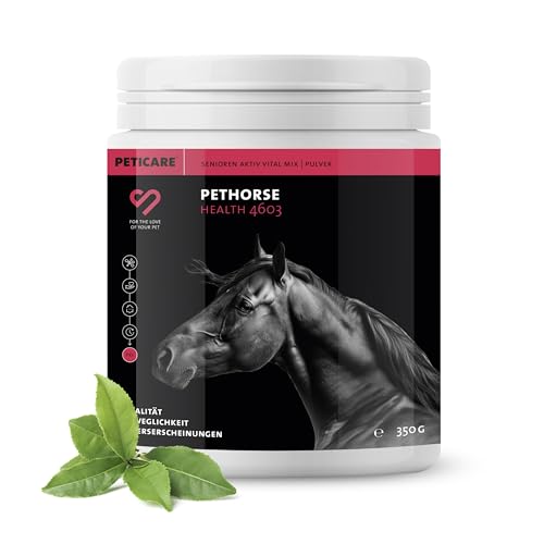Peticare Senior Vital-Mix Pulver für Pferde | Fördert Vitalität & Beweglichkeit im Alter | Pflanzliche Inhaltsstoffe, mit L-Leucin, MSM | Für Senioren-Pferde & ältere Ponys | petHorse Health 4603 Peticare Senior Vital-Mix Pulver für Pferde | Fördert Vitalität & Beweglichkeit im Alter | Pflanzliche Inhaltsstoffe, mit L-Leucin, MSM | Für Senioren-Pferde & ältere Ponys | petHorse Health 4603 von Peticare