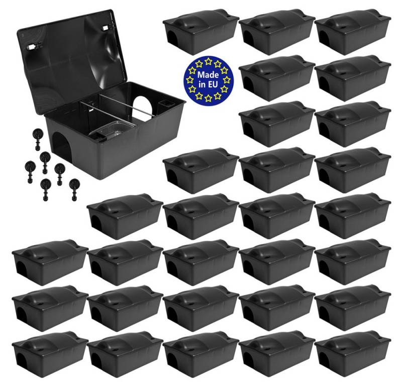 Petigi Lebendfalle 30x Köderstation Multitbox Köderbox Mäusebox Nagerstation Rattenbox von Petigi