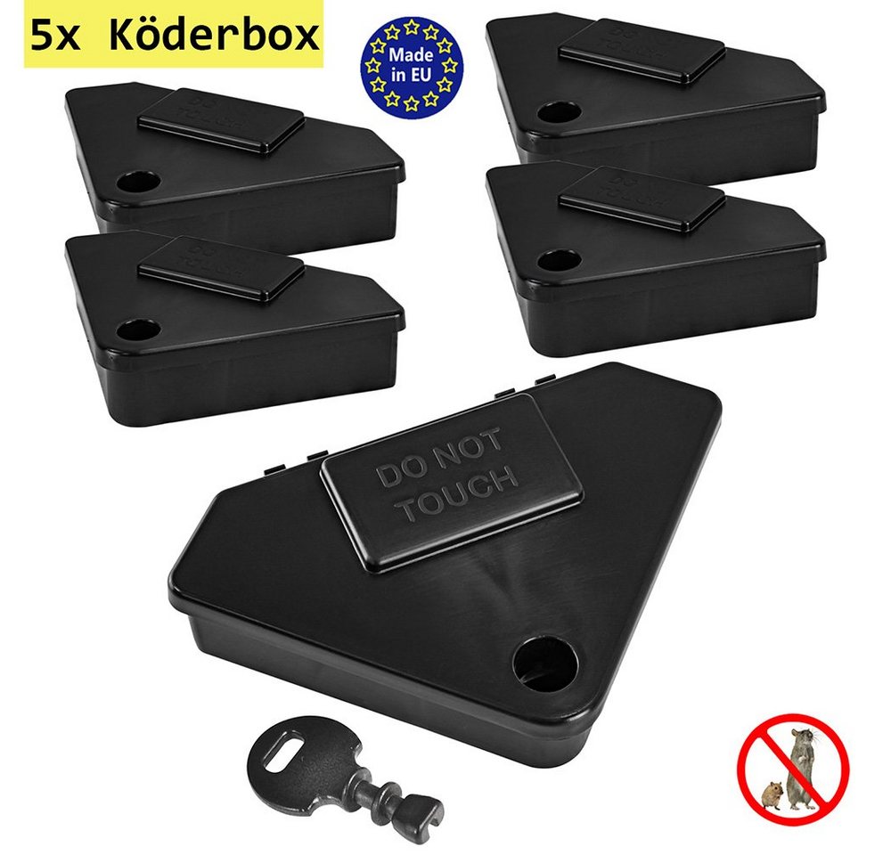 Petigi Lebendfalle 5x Köderbox Mäuseköderbox Köderstation Mäuseköder Falle Mäusefalle von Petigi