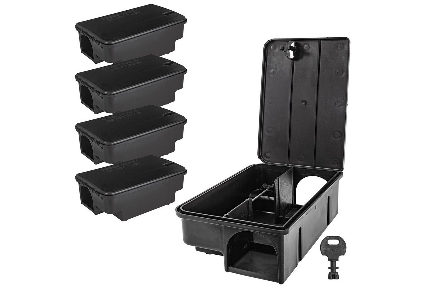 Petigi Lebendfalle 5x Köderstation Ratten Mäuse Köderbox Mausfalle Rattenköderbox von Petigi