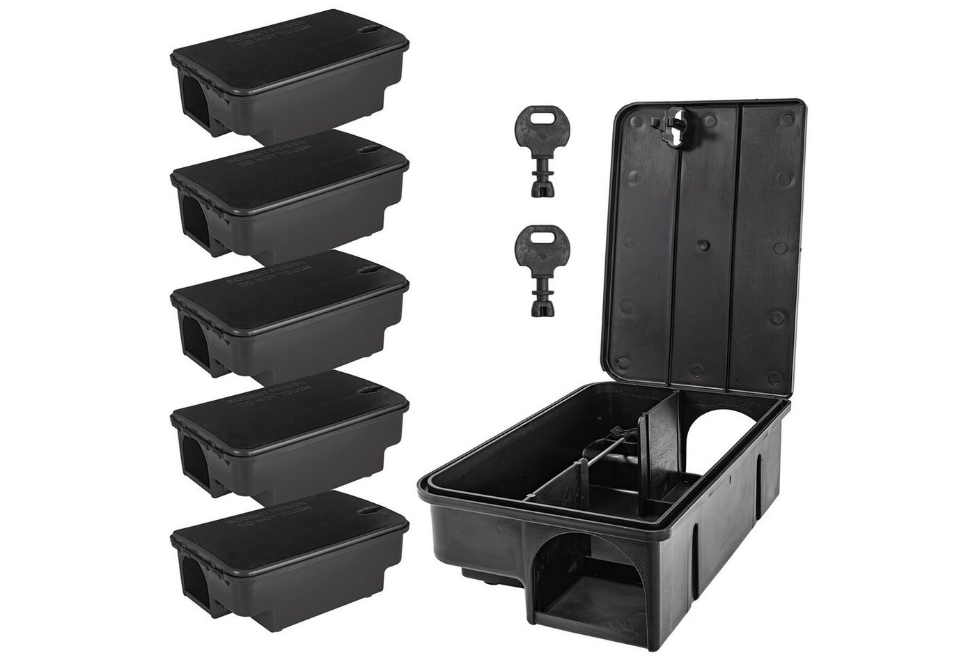 Petigi Lebendfalle 6x Köderstation Ratten Mäuse Köderbox Mausfalle Rattenköderbox von Petigi