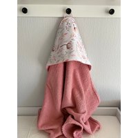 Rosa Kapuzenhandtuch Für Babys, Kapuzenhandtuch, Frottee Handtuch von PetitBabu
