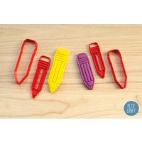 Bleistift | Stationär, Zurück Zu Schule Cookie Cutter Und Embosser, Stempel, Kuchen Fondant Dekoriert von Petitcraft