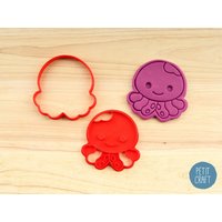 Niedliche Krake | Unter Dem Meer, Leben Im Marine Cookie Cutter Und Embosser, Kuchen Fondant Dekorieren von Petitcraft