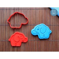 Süßer Elefant | Tier Cookie Cutter Und Embosser, Kuchen Fondant Dekorieren von Petitcraft