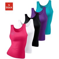 petite fleur Unterhemd, (5er-Pack), aus weicher Doppelripp-Qualität, Tanktop, Unterziehshirt von Petite Fleur