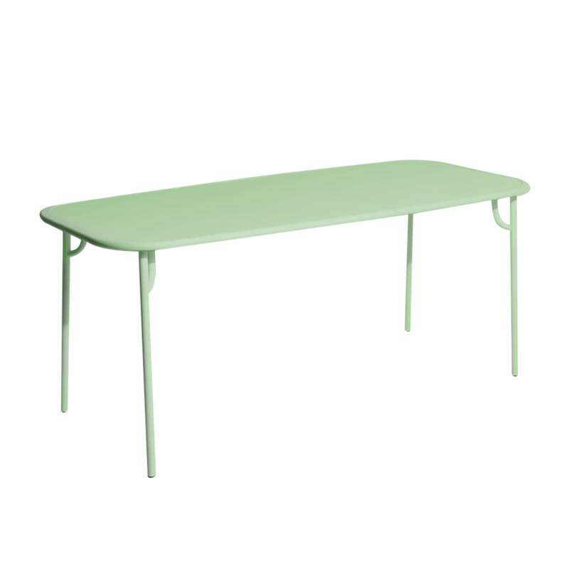 Petite Friture - Week-End Gartentisch 85x180cm - pastelgrün/matt lackiert/BxHxT 180x75x85cm/Anti - UV Beschichtung von Petite Friture