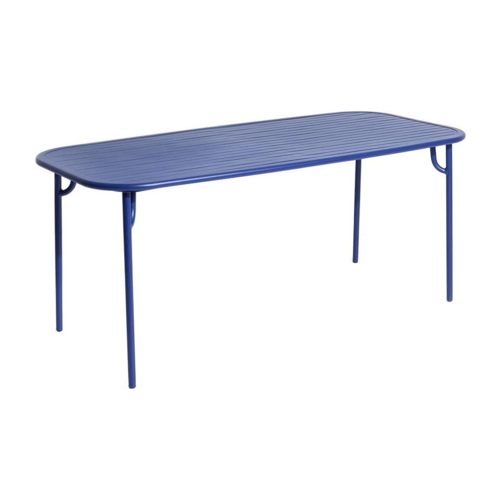 Petite Friture - Week-End Gartentisch 85x180cm - ultramarinblau/matt lackiert/BxHxT 180x75x85cm/Anti - UV Beschichtung von Petite Friture