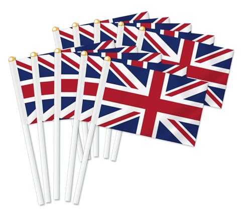 25 Stück Britain Handheld Flagge,Engländer Dekor Hand gehalten Hold Fahne, Dekoration Banner hand britain von Petite Pine