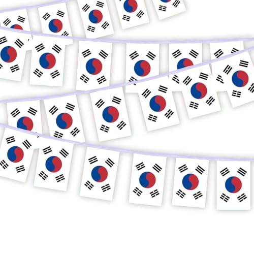 30 Stück die Republik korea Flaggenkette Fahnen, 10 Meter Koreanisch Rechteck Seilfahnen, dekorative Banner verwendet, um Innenhöfe zu schmücken String the republic of korea 30 Stück die Republik korea Flaggenkette Fahnen, 10 Meter Koreanisch Rechteck Seilfahnen, dekorative Banner verwendet, um Innenhöfe zu schmücken String the republic of korea von Petite Pine