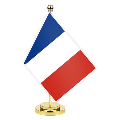 Frankreich Schreibtisch Flagge, 30cm großes kleines FranzösischFranzösisch Banner im Freien, winziges Drucken Dekor für Büro Home Tisch desk France von Petite Pine