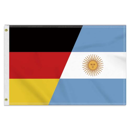 Große 60×90 CM Argentinien Deutsch Flagge, 2×3FT Medium 150D Argentinien banner,Strapazierfähige Doube-Seitendruck Dekor Messingösen Medium Argentina Große 60×90 CM Argentinien Deutsch Flagge, 2×3FT Medium 150D Argentinien banner,Strapazierfähige Doube-Seitendruck Dekor Messingösen Medium Argentina von Petite Pine