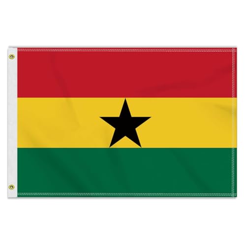Große 60×90 CM Ghana Flagge, 2×3FT Medium 150D Ghanaer banner,Strapazierfähige Doube-Seitendruck Dekor Messingösen Medium Ghana Große 60×90 CM Ghana Flagge, 2×3FT Medium 150D Ghanaer banner,Strapazierfähige Doube-Seitendruck Dekor Messingösen Medium Ghana von Petite Pine