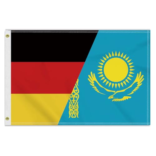 Große 60×90 CM Kasachstan Deutsch Flagge, 2×3FT Medium 150D Kasachstanisch banner,Strapazierfähige Doube-Seitendruck Dekor Messingösen Medium Kazakhstan Große 60×90 CM Kasachstan Deutsch Flagge, 2×3FT Medium 150D Kasachstanisch banner,Strapazierfähige Doube-Seitendruck Dekor Messingösen Medium Kazakhstan von Petite Pine
