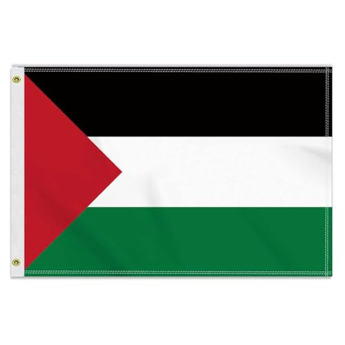 Große 60×90 CM Palästina Flagge, 2×3FT Medium 150D Palästinian banner,Strapazierfähige Doube-Seitendruck Dekor Messingösen Medium Palestine Große 60×90 CM Palästina Flagge, 2×3FT Medium 150D Palästinian banner,Strapazierfähige Doube-Seitendruck Dekor Messingösen Medium Palestine von Petite Pine