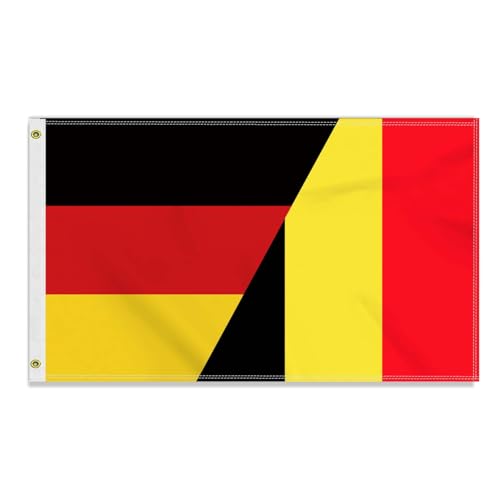Große 90×150 CM Deutschland Belgien Flagge, großes 150D Deutsch Belgisch Freundschafts banner,Strapazierfähige Deutschlandfahne Doube-Seitendruck Dekor Messingösen large Belgium Große 90×150 CM Deutschland Belgien Flagge, großes 150D Deutsch Belgisch Freundschafts banner,Strapazierfähige Deutschlandfahne Doube-Seitendruck Dekor Messingösen large Belgium von Petite Pine