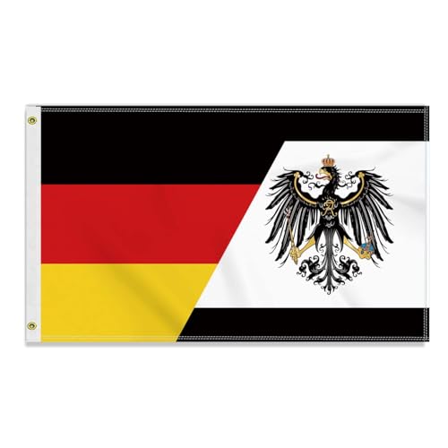 Große 90×150 CM Deutschland Preußen Flagge, großes 150D Deutsch preußisch Freundschafts banner,Strapazierfähige Deutschlandfahne Doube-Seitendruck Dekor Messingösen large Prussia Große 90×150 CM Deutschland Preußen Flagge, großes 150D Deutsch preußisch Freundschafts banner,Strapazierfähige Deutschlandfahne Doube-Seitendruck Dekor Messingösen large Prussia von Petite Pine